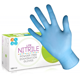 ASAP Examination Gloves Nitrile LITE PF Blue X-Large 1000
