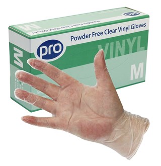 PRO Powder-Free Clear Vinyl Gloves 1000 - X-Large